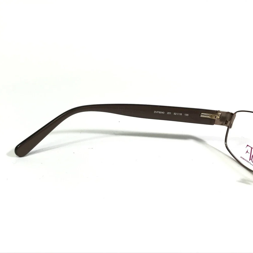 Diane von Furstenberg Eyeglasses Frames DVF8040 201 Brown Round Oval 52-16-135